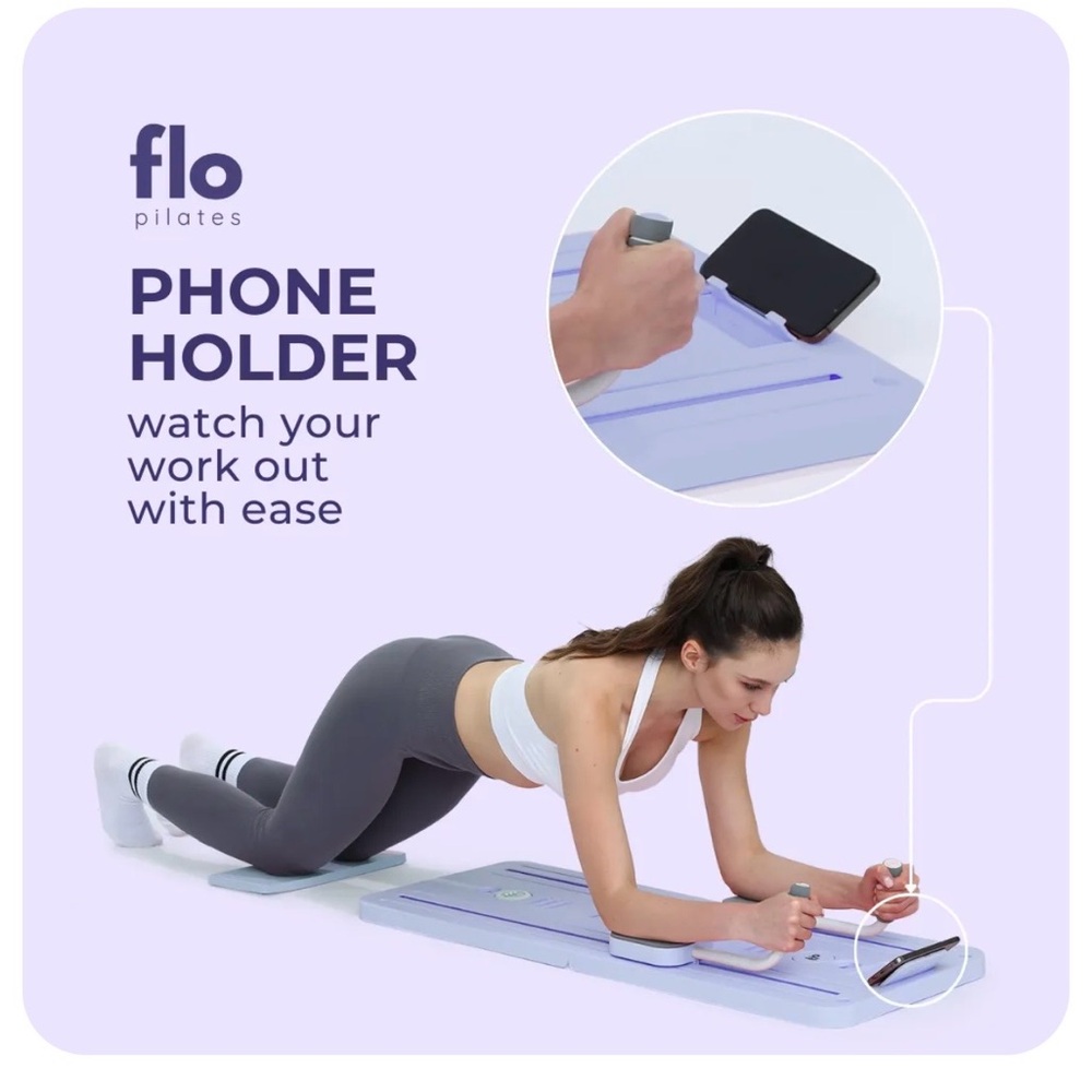 Flo Pilates Portable Reformer in Purple- Like New! - Picture 5 of 7